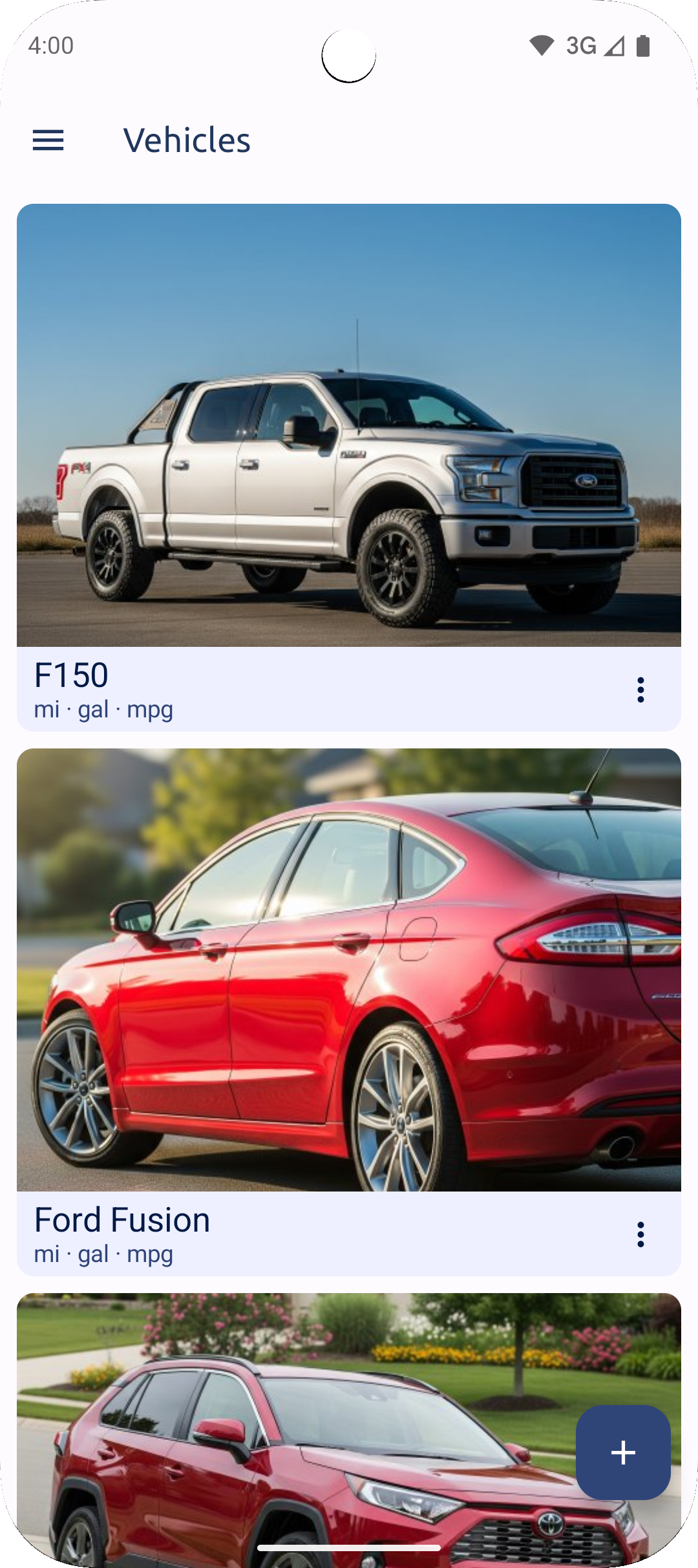 vehicle settings, gallons, litres, consumption